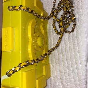 CHANEL, YELLOW, LEGO BAG